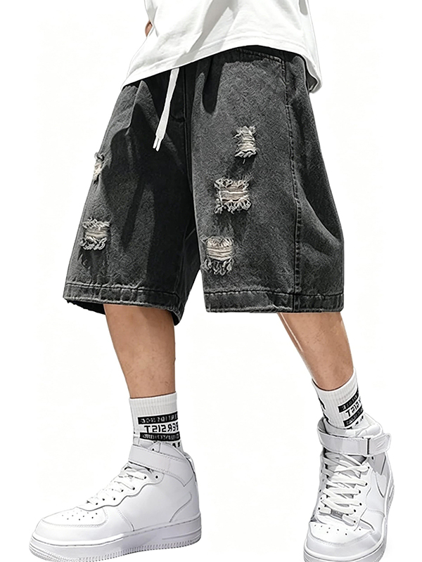 EMMIOL Men's Y2K Vintage Denim Shorts