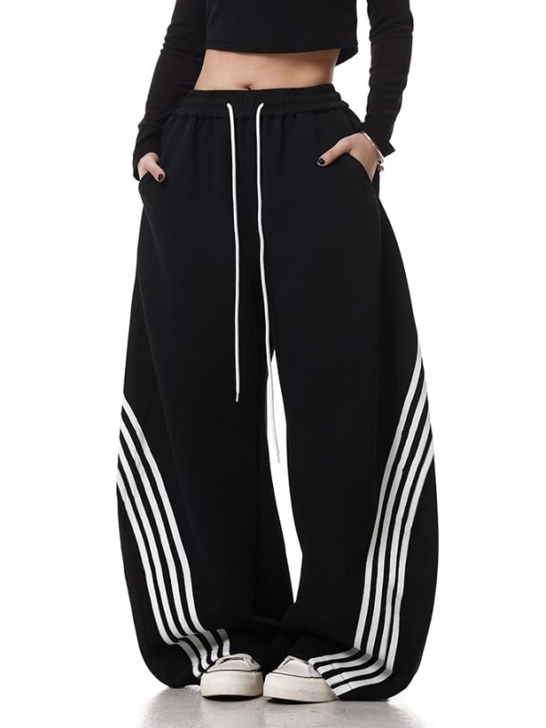 EMMIOL Y2K Striped Baggy Sweatpants