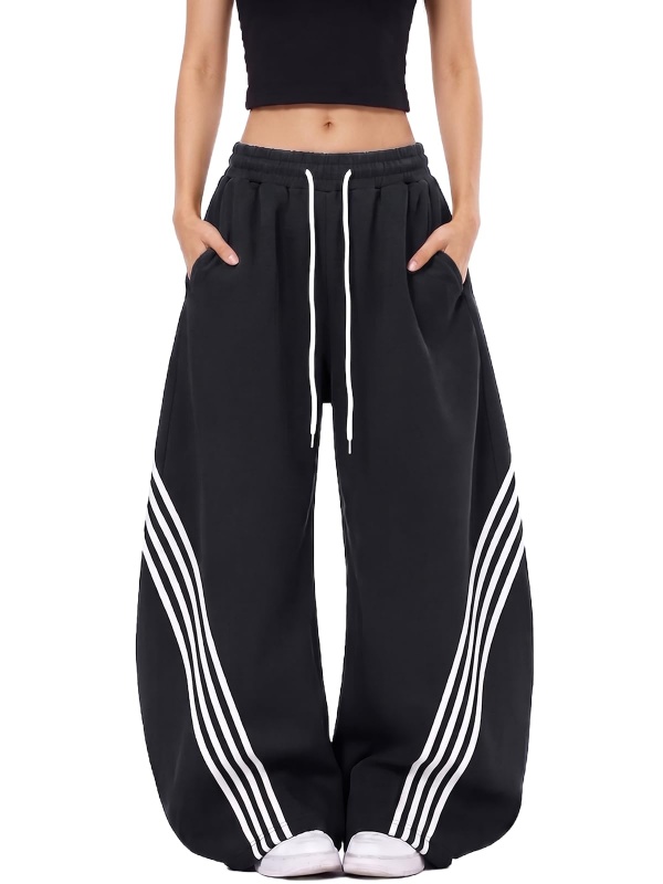 EMMIOL Y2K Striped Baggy Sweatpants