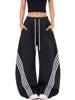 EMMIOL Y2K Striped Baggy Sweatpants