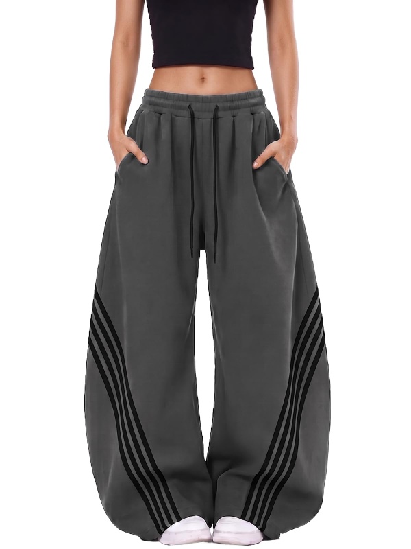 EMMIOL Y2K Striped Baggy Sweatpants