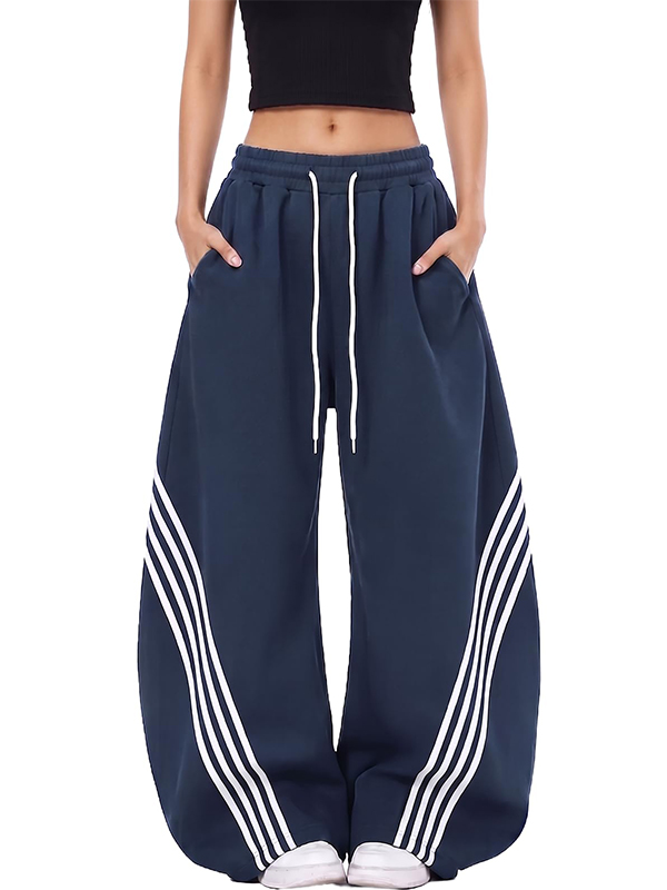 EMMIOL Y2K Striped Baggy Sweatpants