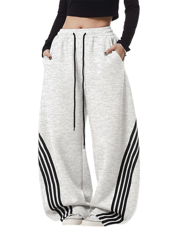 EMMIOL Y2K Striped Baggy Sweatpants