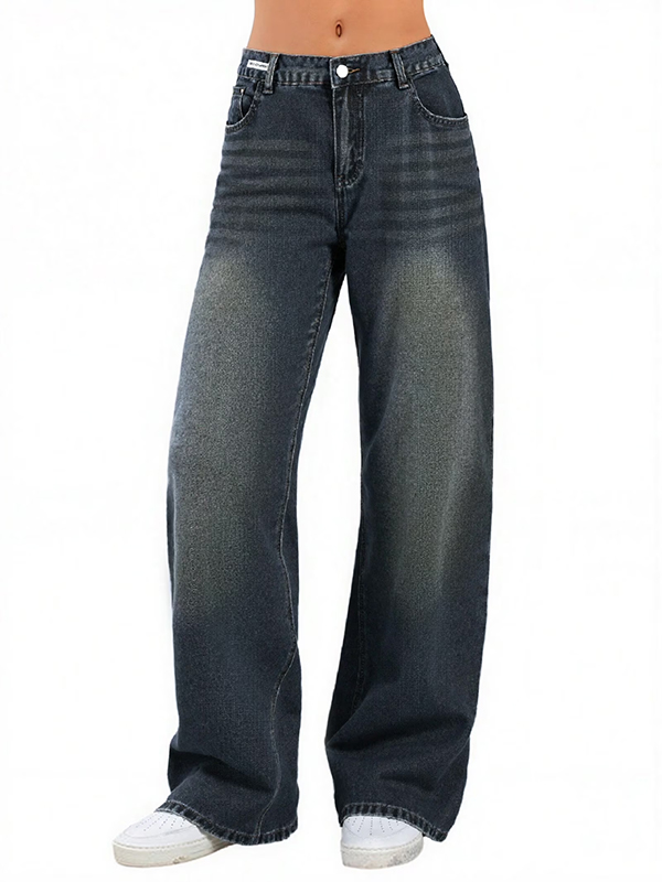 EMMIOL Weite Jeans