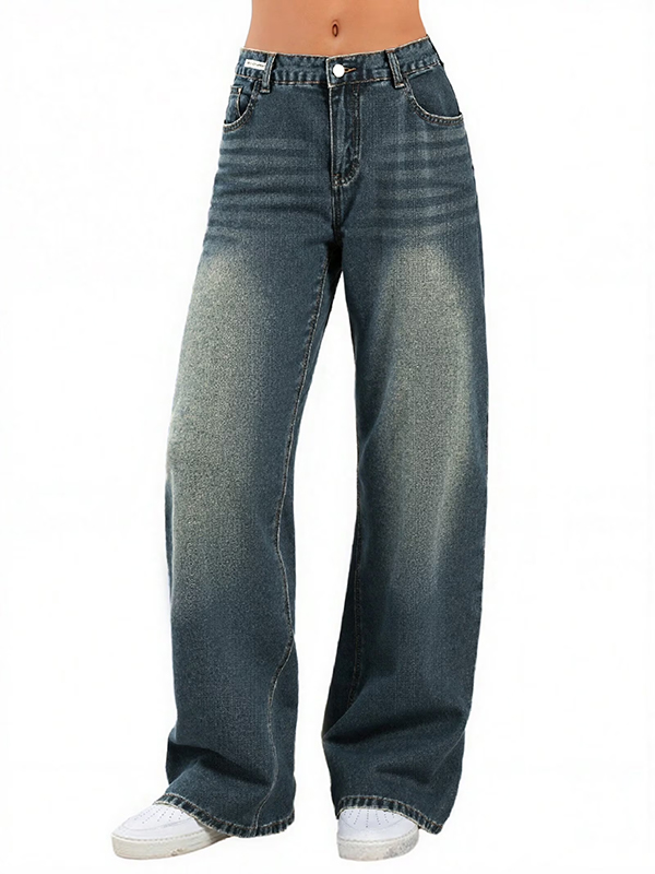 EMMIOL Weite Jeans