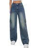 EMMIOL Weit geschnittene Baggy-Jeans