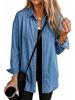 EMMIOL Camicia di jeans a maniche lunghe con bottoni