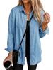 EMMIOL Camicia di jeans a maniche lunghe con bottoni