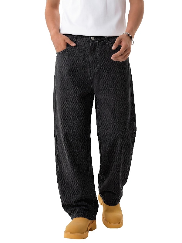 EMMIOL Jeans larghi da uomo a gamba larga