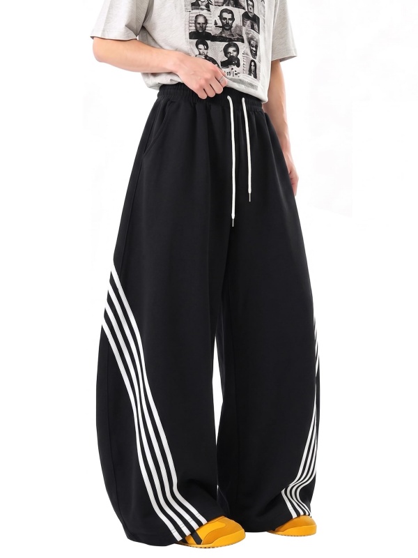 EMMIOL Men's Y2K Baggy Barrel Striped Sweatpants