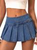 EMMIOL Falda pantalón vaquera elástica de talle medio-bajo
