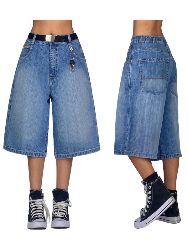 EMMIOL Baggy Jorts for Women Wide Leg Denim Shorts