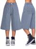 EMMIOL Baggy Jorts for Women Wide Leg Denim Shorts