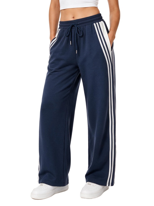 EMMIOL Y2K Wide Leg Striped Sweatpants