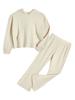 EMMIOL Conjunto de dos piezas: sudadera con capucha y pantalón acampanado.