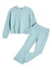 EMMIOL Conjunto de dos piezas: sudadera con capucha y pantalón acampanado.