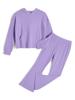 EMMIOL Conjunto de dos piezas: sudadera con capucha y pantalón acampanado.