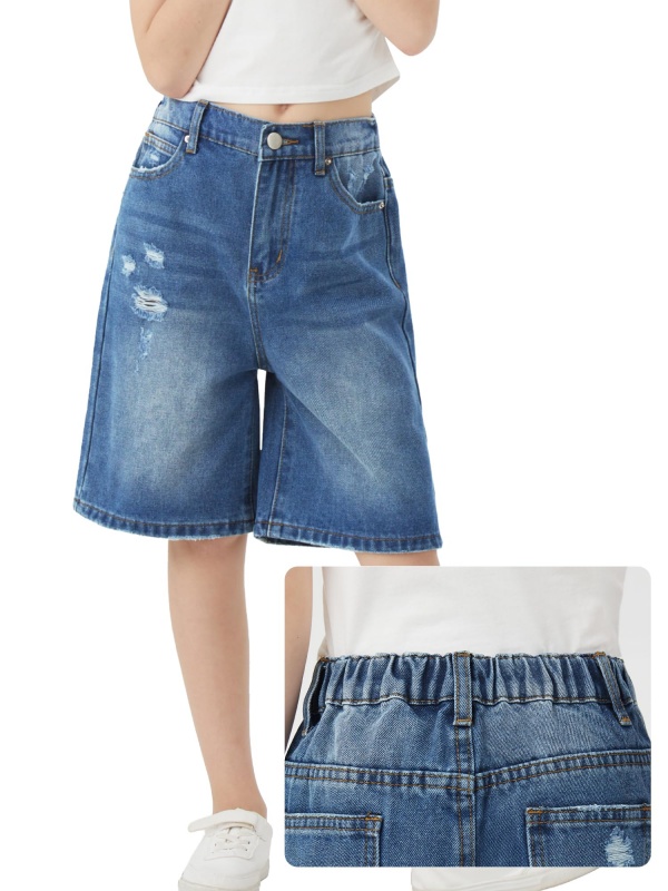 EMMIOL Girls Shorts Elastic Waist Jorts