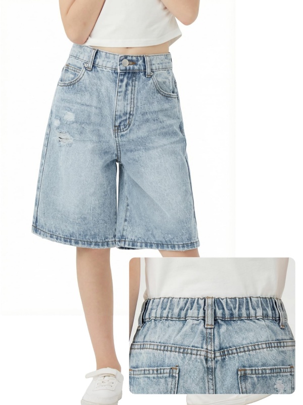 EMMIOL Girls Shorts Elastic Waist Jorts