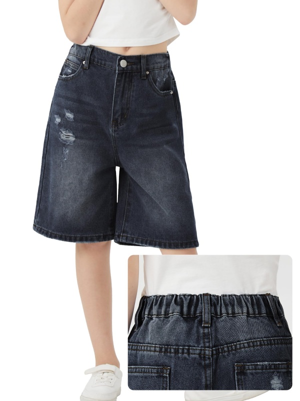 EMMIOL Girls Shorts Elastic Waist Jorts