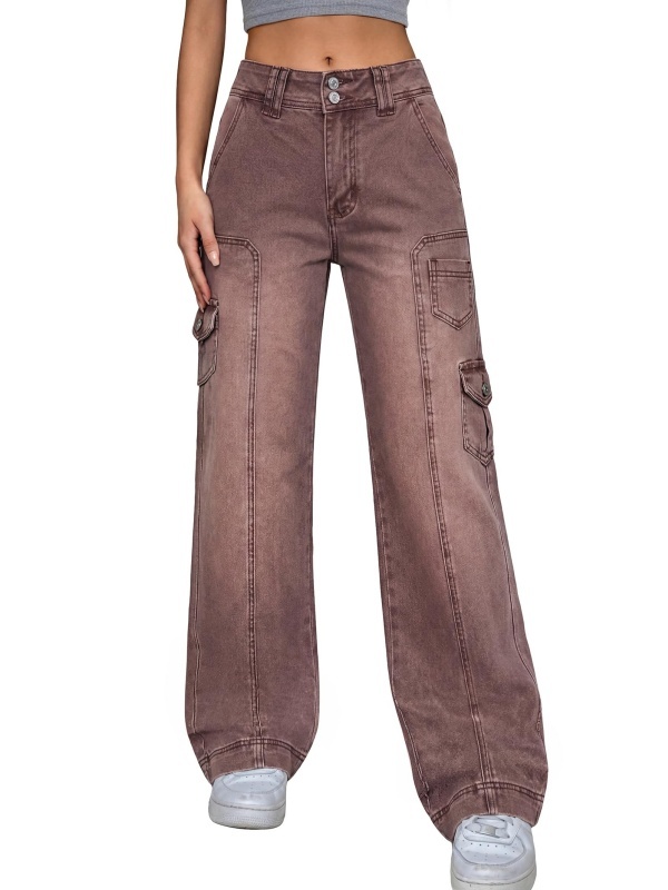 EMMIOL Y2K Weite, lässige Jeans