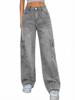 EMMIOL Y2K Weite, lässige Jeans