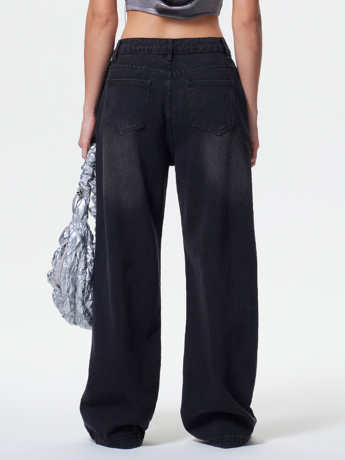 EMMIOL Pocket Design Blue Wash Boyfriend Jeans