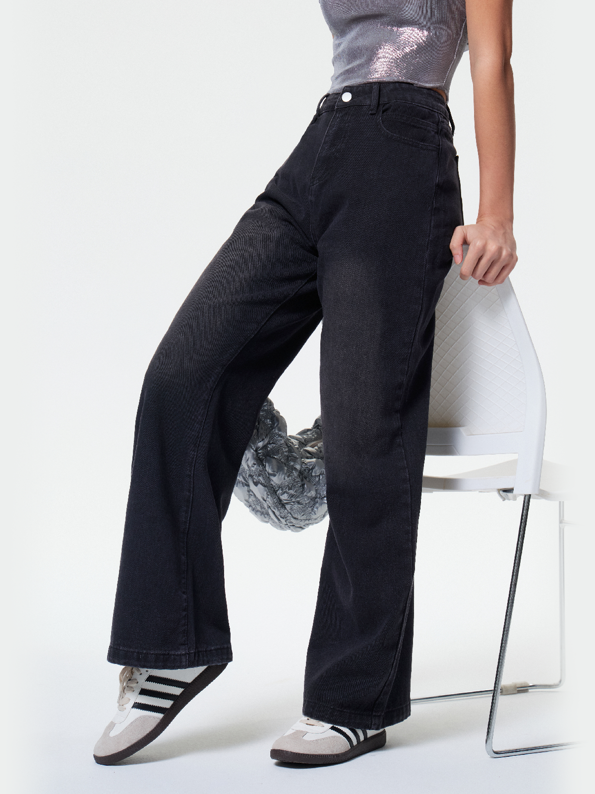 EMMIOL Pocket Design Blue Wash Boyfriend Jeans