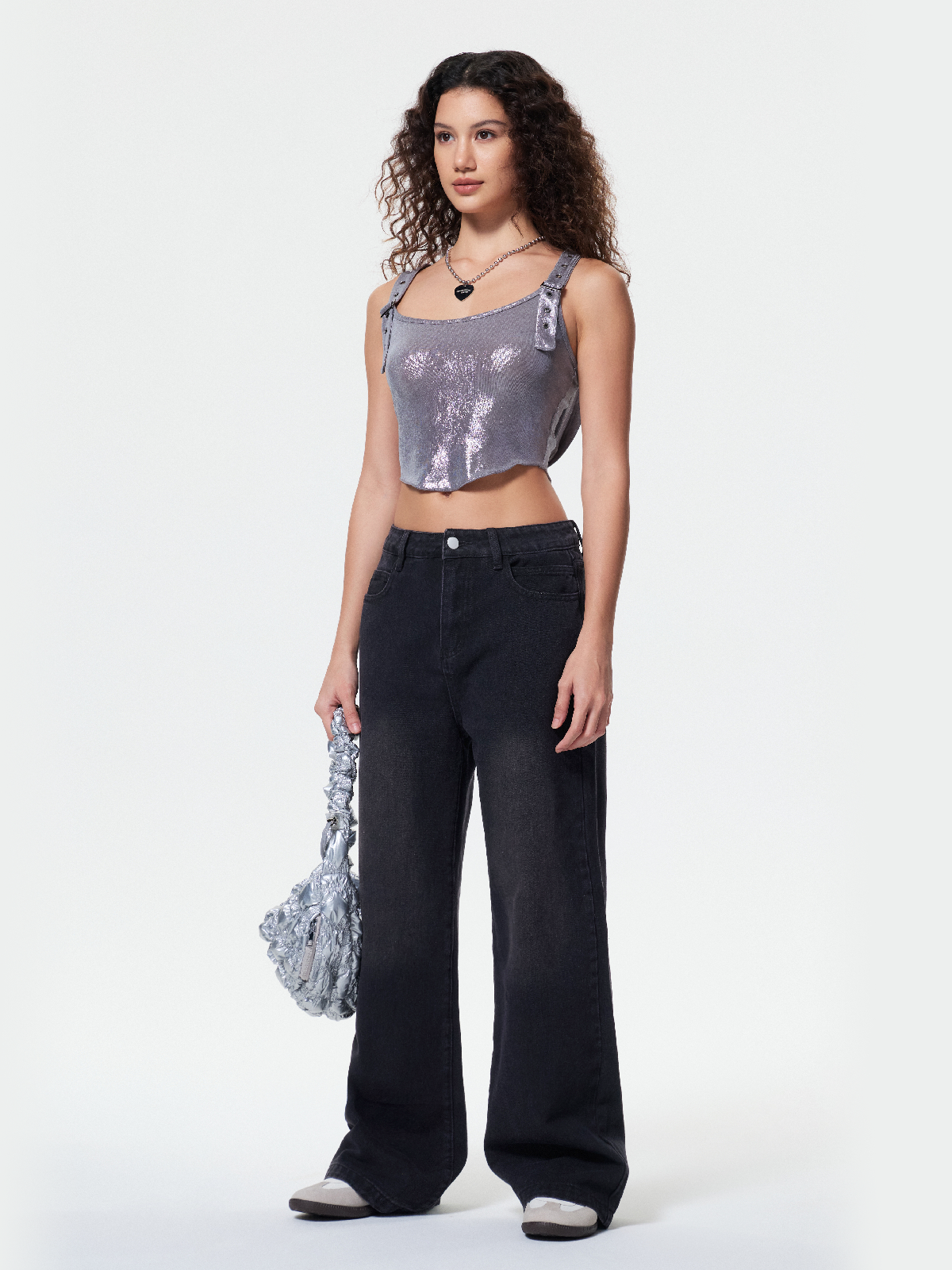 EMMIOL Pocket Design Blue Wash Boyfriend Jeans