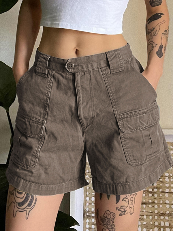 EMMIOL Shorts cargo de pierna recta de mezclilla