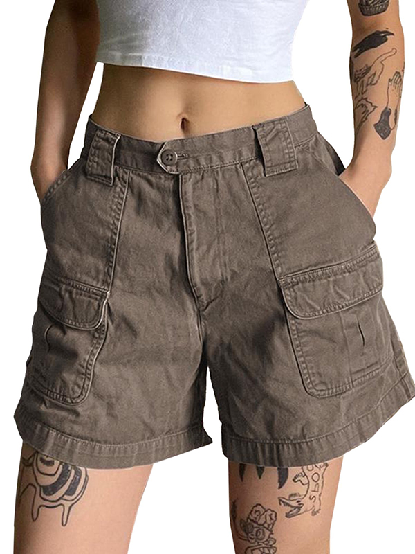 EMMIOL Denim Straight Leg Cargo Shorts