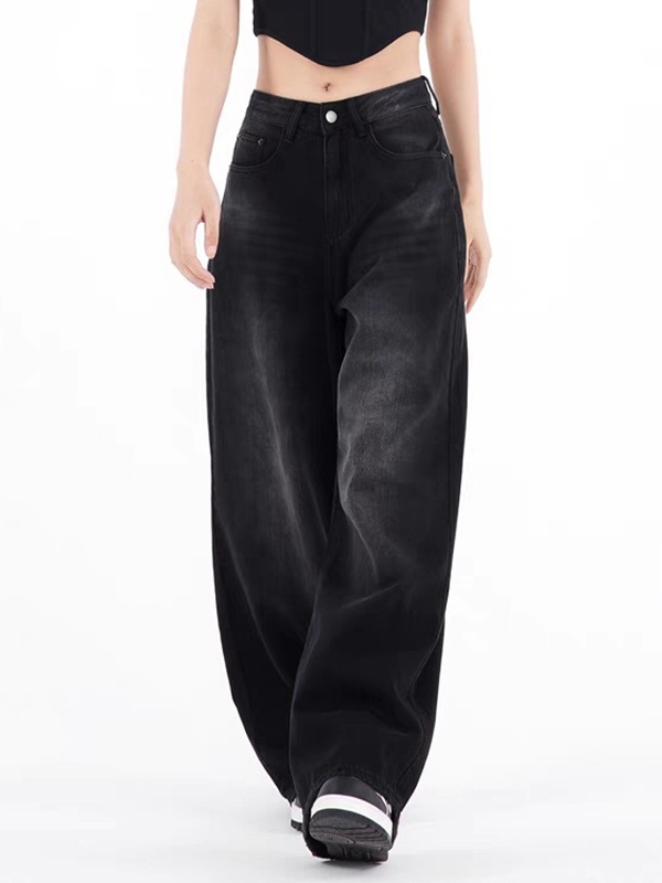 EMMIOL Vintage Black Wash High Rise Boyfriend Jeans
