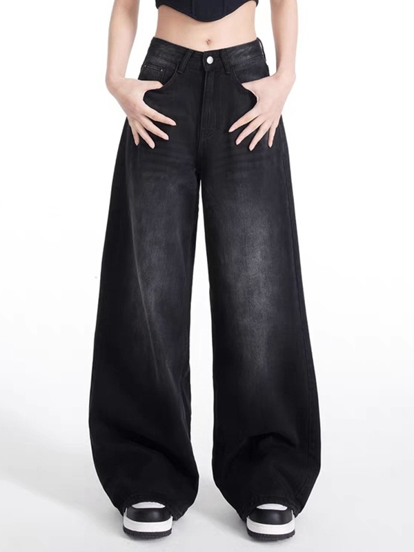 EMMIOL Vintage Black Wash High Rise Boyfriend Jeans