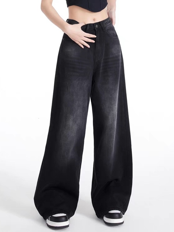 EMMIOL Vintage Black Wash High Rise Boyfriend Jeans