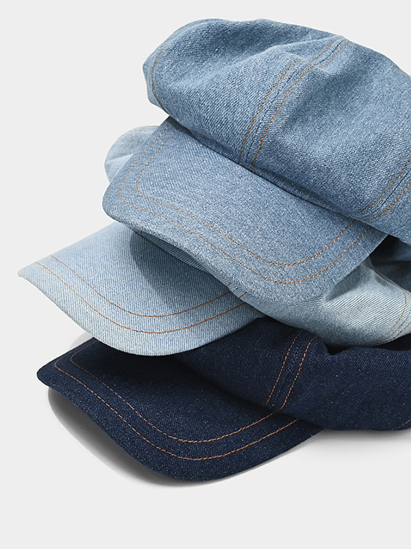 EMMIOL Vintage Wash Denim Beret Hat?