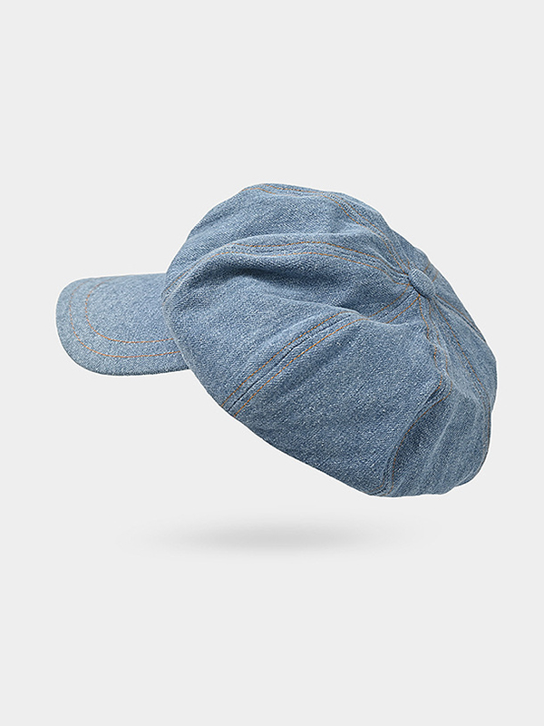 EMMIOL Vintage Wash Denim Beret Hat?
