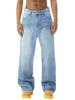EMMIOL Blue Straight Wide Legs Loose Jeans
