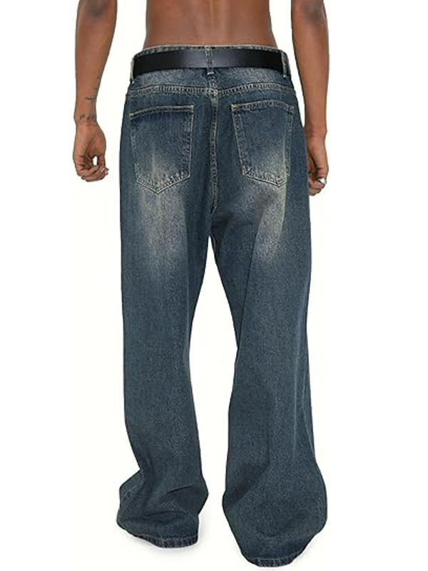 EMMIOL Jeans holgados de pierna ancha estilo americano