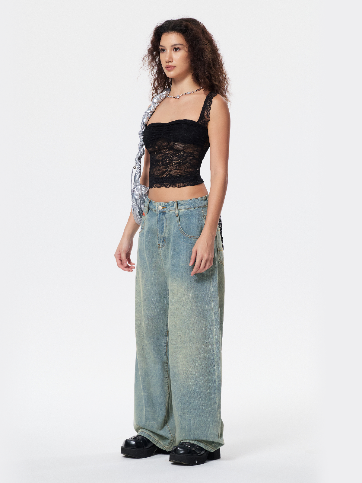 EMMIOL American Retro Distressed Washed Boyfriend Jeans