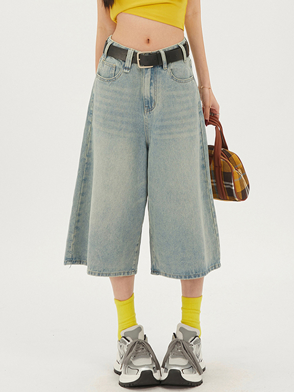 EMMIOL Pantalones cortos vaqueros retro americanos