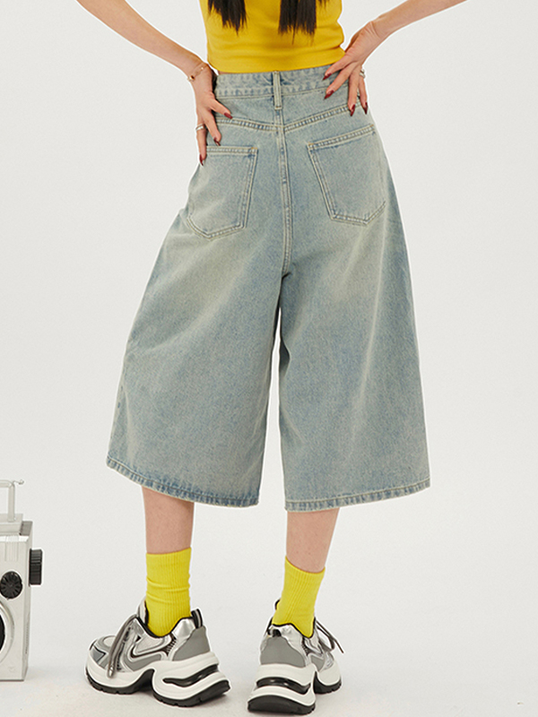 EMMIOL Pantalones cortos vaqueros retro americanos