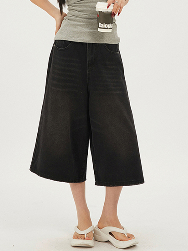 EMMIOL Pantalones cortos vaqueros retro americanos