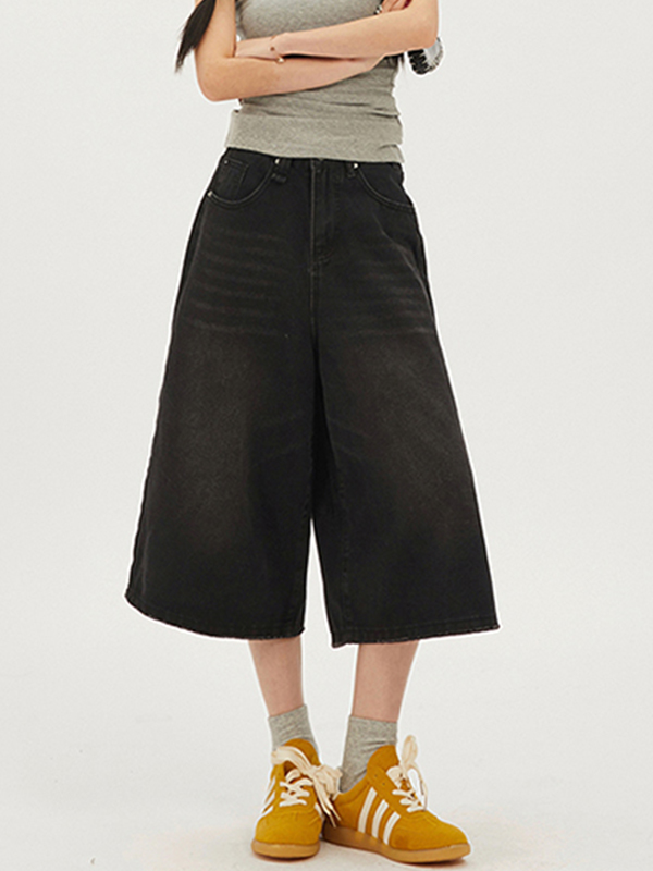 EMMIOL Pantalones cortos vaqueros retro americanos