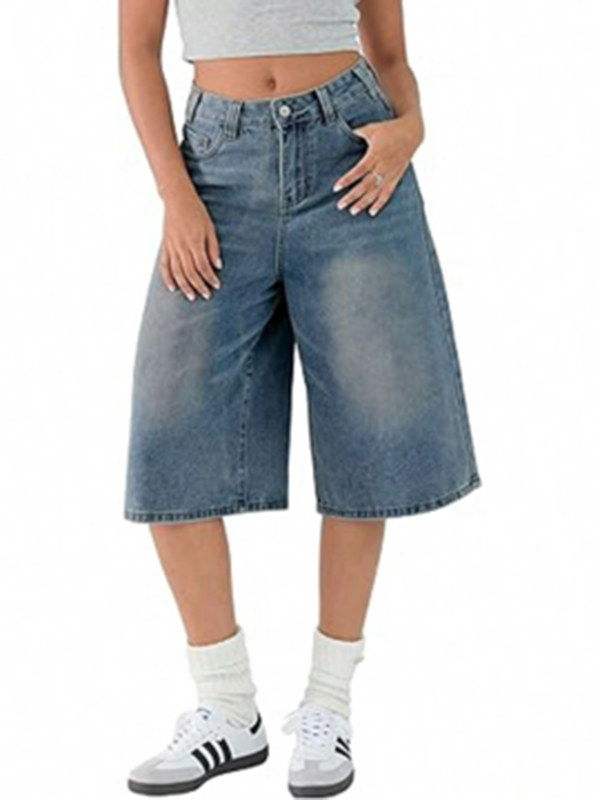 EMMIOL Pantaloncini in denim retrò americani