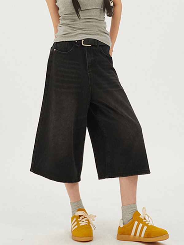 EMMIOL Pantalones cortos vaqueros retro americanos