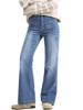 EMMIOL Slim Fit Blue Flare Jeans