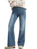 EMMIOL Slim Fit Blue Flare Jeans
