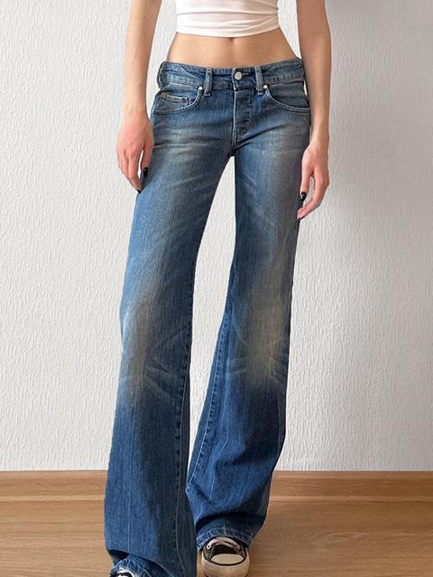 Jeans boyfriend invecchiati lavati di base