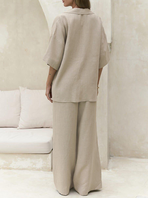 EMMIOL Loose-Fitting Short-Sleeved Two Piece