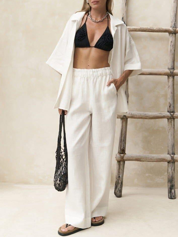 EMMIOL Loose-Fitting Short-Sleeved Two Piece